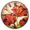 Designart 'Three Poppies Flower Traditional Wall Clock